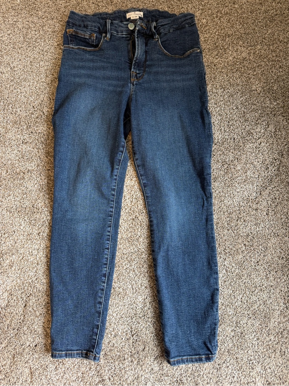 Good American Indigo Slim Skinny Jeans